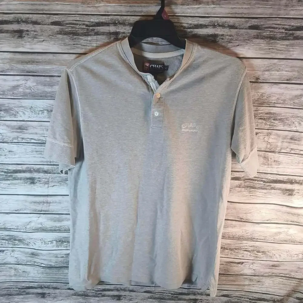 Chaps Ralph Lauren Grey Short Sleeve Polo Shirt Size M